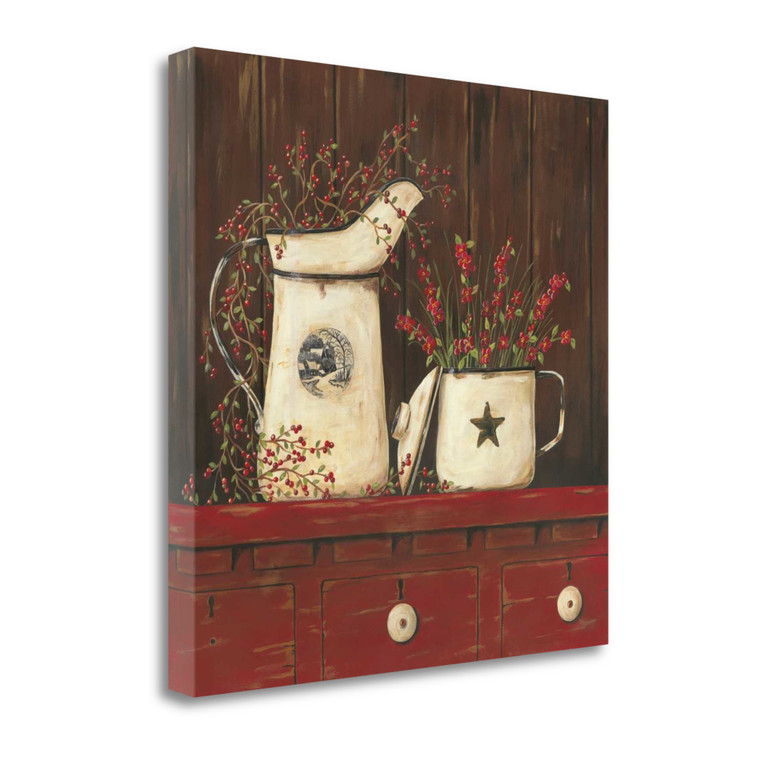 Red Cupboard I Wrapped Canvas Print Living Room Wall Art - 606114354390