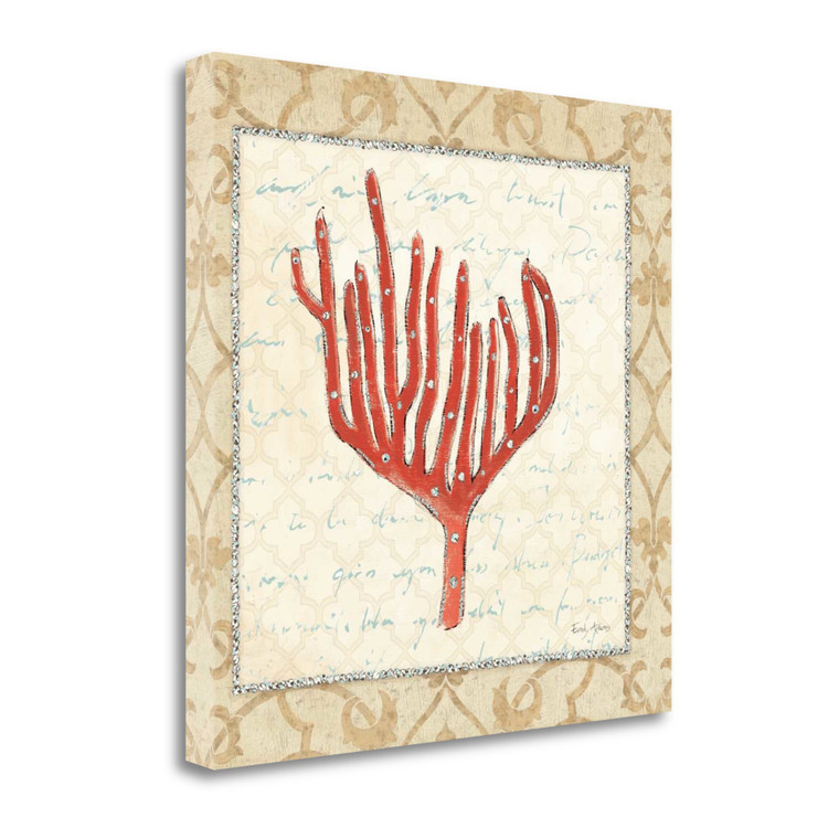24" Orange Underwater Coral 2 Giclee Wrap Canvas Wall Art - 606114620891