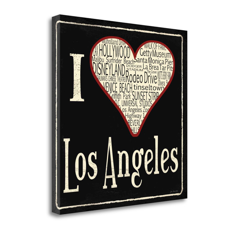 La 1 Wrapped Canvas Print Living Room Wall Art - 606114358398