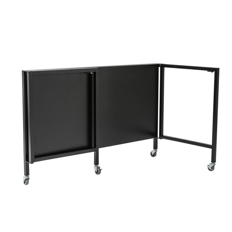 Black Minimalist Metal Folding Table Desk - 808230090576 - 808230090576