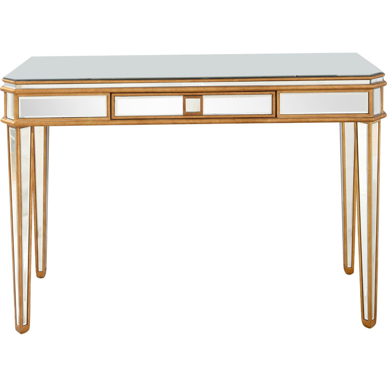 Antiqued Gold Finish Console Table - 808230068056