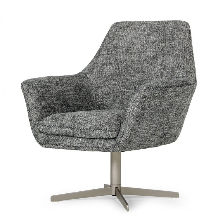 Industrial Dark Grey Chair With Metal Swivel - 606114594444