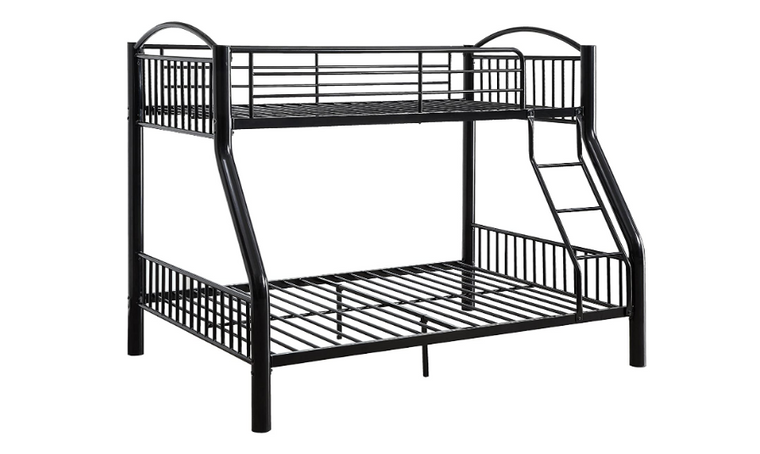78" X 56" X 67" Twin Over Full Black Bunk Bed Metal