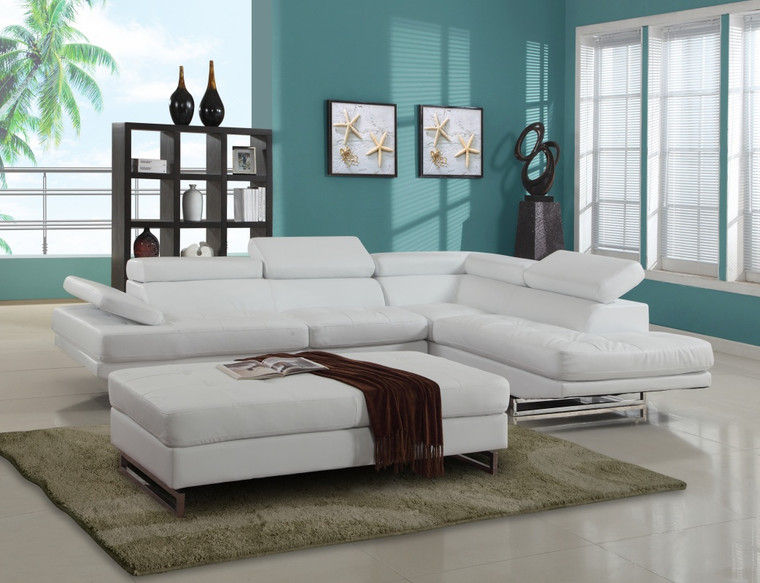 124" X 94" X 36" White Sectional RAF - 4512839471037