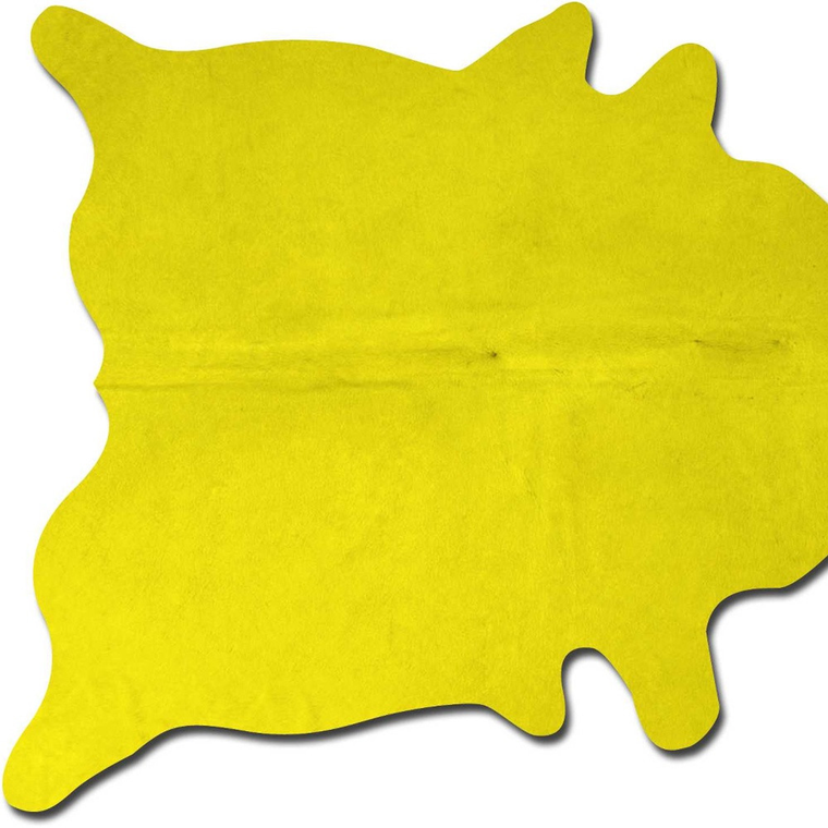 72" X 84" Yellow Cowhide - Rug