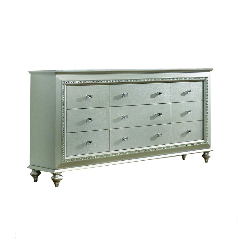 18" X 66" X 39" Champagne Wood Dresser - 4512839709628