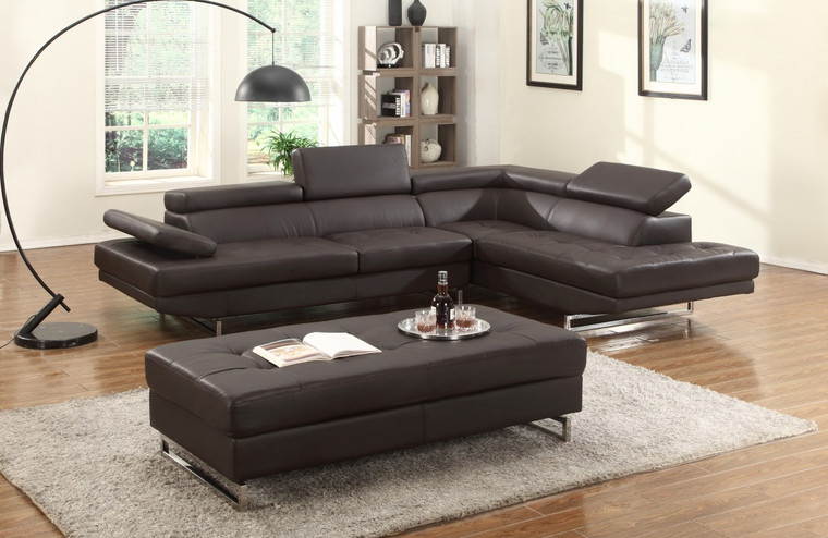 124" X 94" X 36" Brown Sectional RAF - 4512839471013