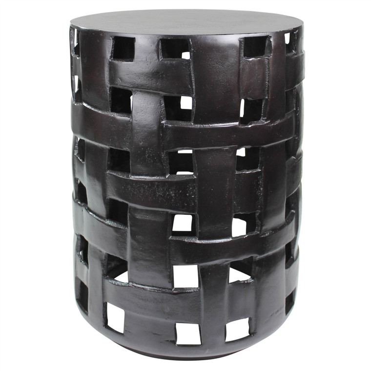 Cast Aluminum Woven Side Table - 808230036413