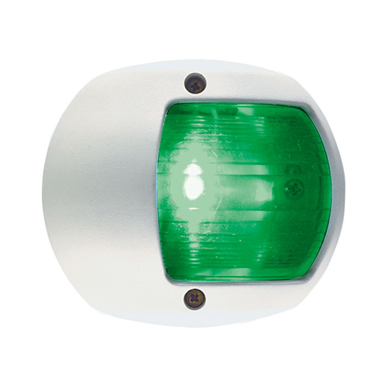 Perko LED Side Light - Green - 12V - White Plastic Housing - 085226350771