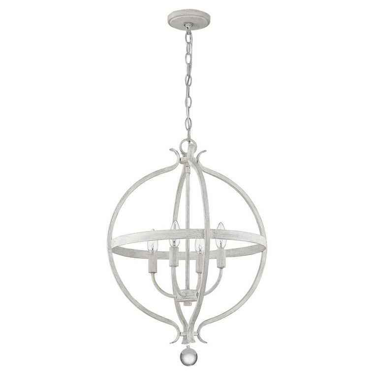 Homeroots Lighting Callie 4-Light Country White Pendant