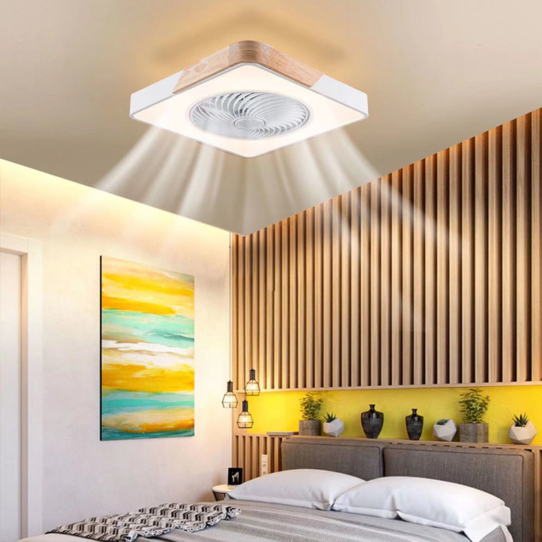 Compact Ceiling Lamp And Fan With Remote - 606114631743