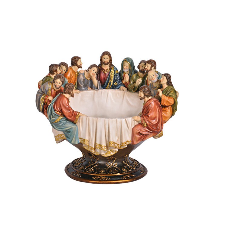 12" Brown Ivory And Gold Polyresin Decorative Bowl - 606114064541