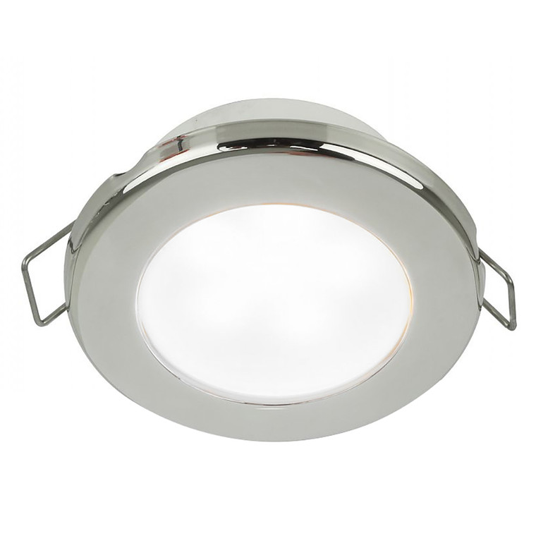 Hella Marine EuroLED 75 3" Round Spring Mount Down Light - White LED - Stainless Steel Rim - 24V - 9416325238973