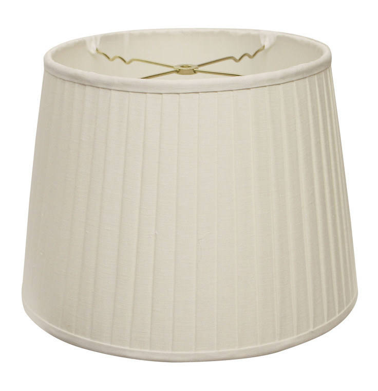 20" White Paperback Linen Lampshade with Side Pleats - 606114552901