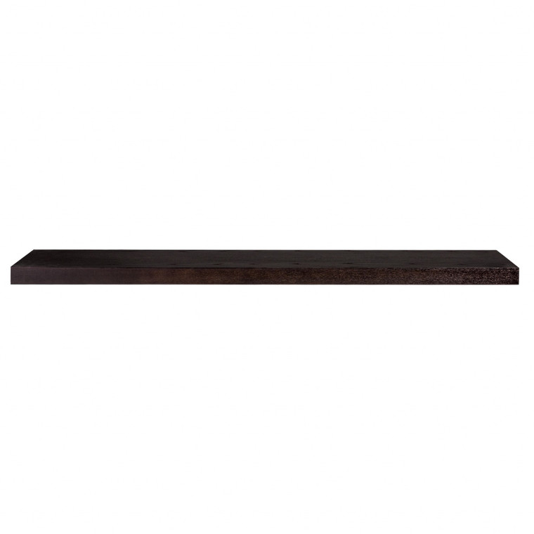 75" Dark Espresso Brown Wooden Floating Shelf - 808230091429