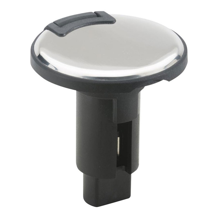 Attwood LightArmor Plug-In Base - 3 Pin - Stainless Steel - Round - 022697016850