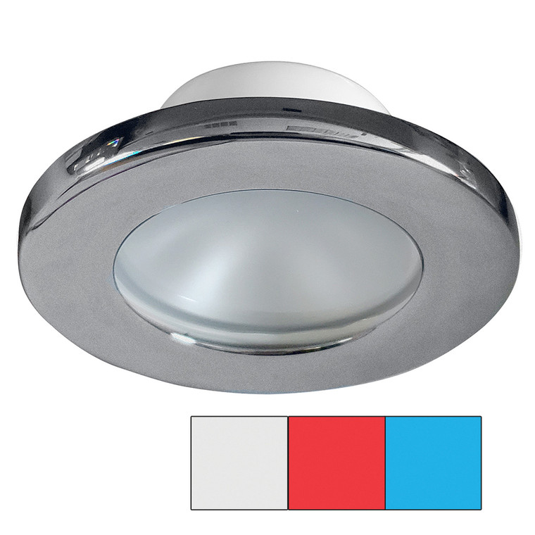 i2Systems Apeiron A3120 Screw Mount Light - Red, Cool White & Blue - Brushed Nickel Finish - 015000012519