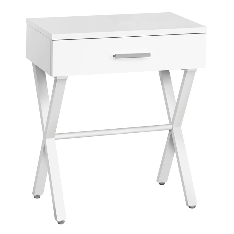 18.25" X 12" X 22.25" White Metal Accent Table - 4512839525891