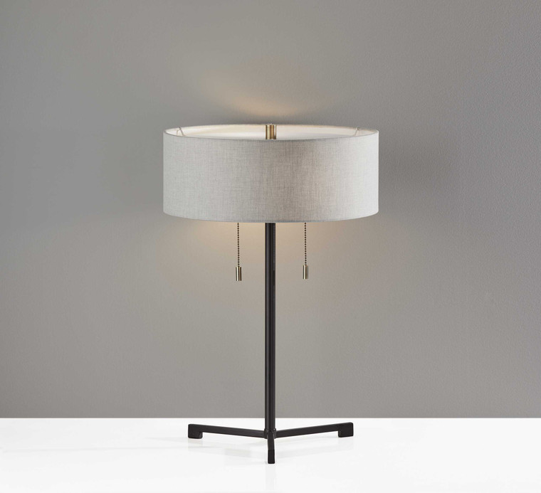 Sci Fi Two Pull Black Metal Table Lamp - 4512839455532