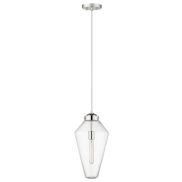 Homeroots Lighting Ballina 1-Light Mini Pendant, Polished Nickel