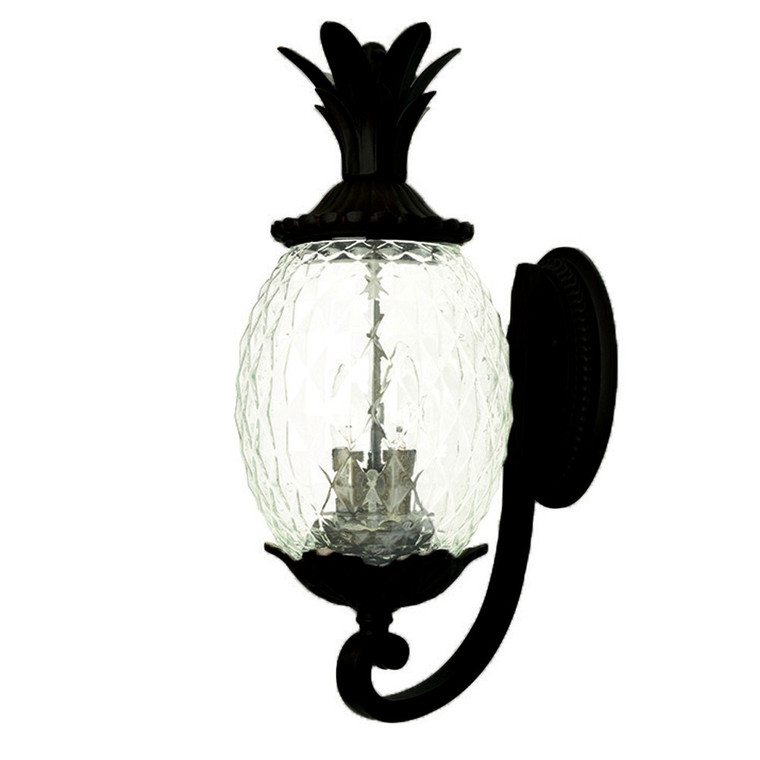 Homeroots Lighting Lanai 3-Light Wall Light, Matte Black Finish