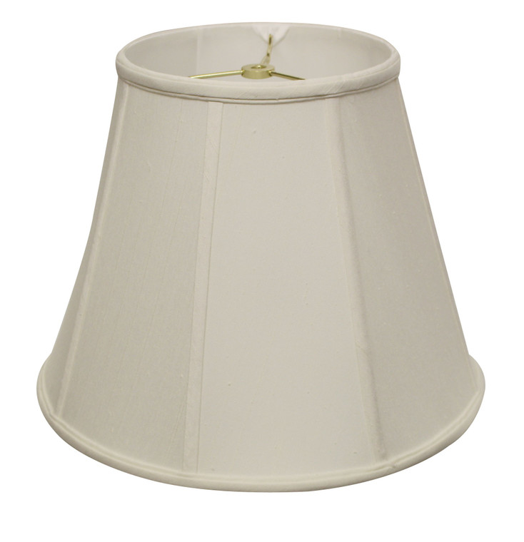 20" White Slanted Empire Monay Shantung Lampshade - 606114552338
