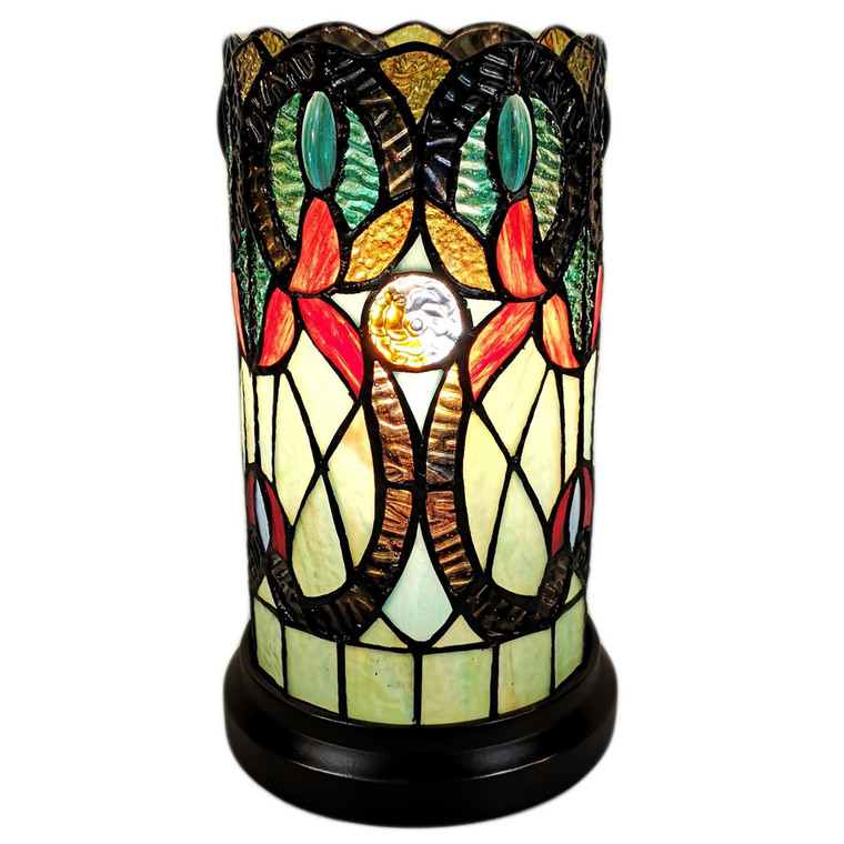 11" Tiffany Style Vintage Antique Accent Table Lamp - 606114647522