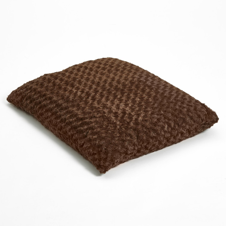 Brown 3" x 4" Lux Faux Fur Rectangle Pet Bed - 606114577836