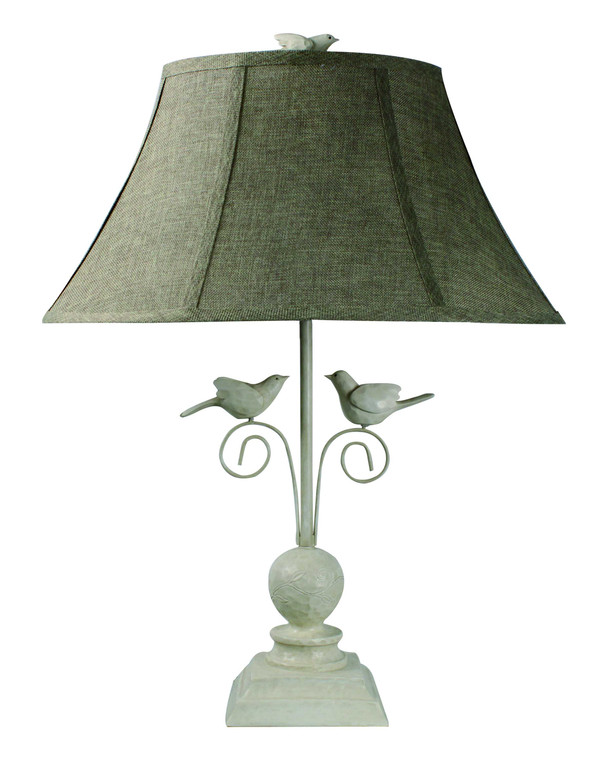 Cheerful White Table Lamp with 3D White Birds - 4512822858036