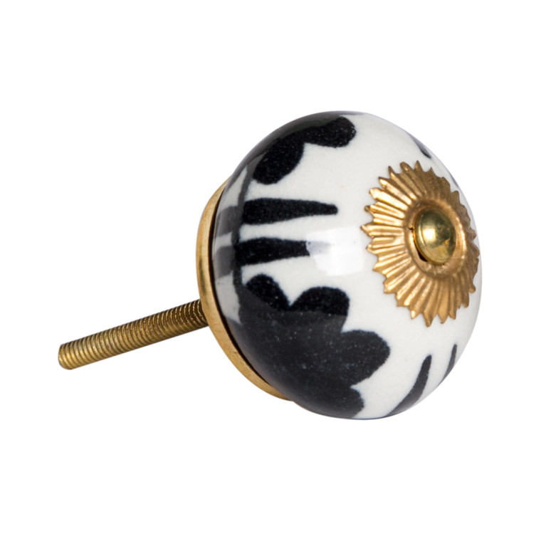 1.5" X 1.5" X 1.5" White Black And Yellow Knobs 12 Pack - 614486198221