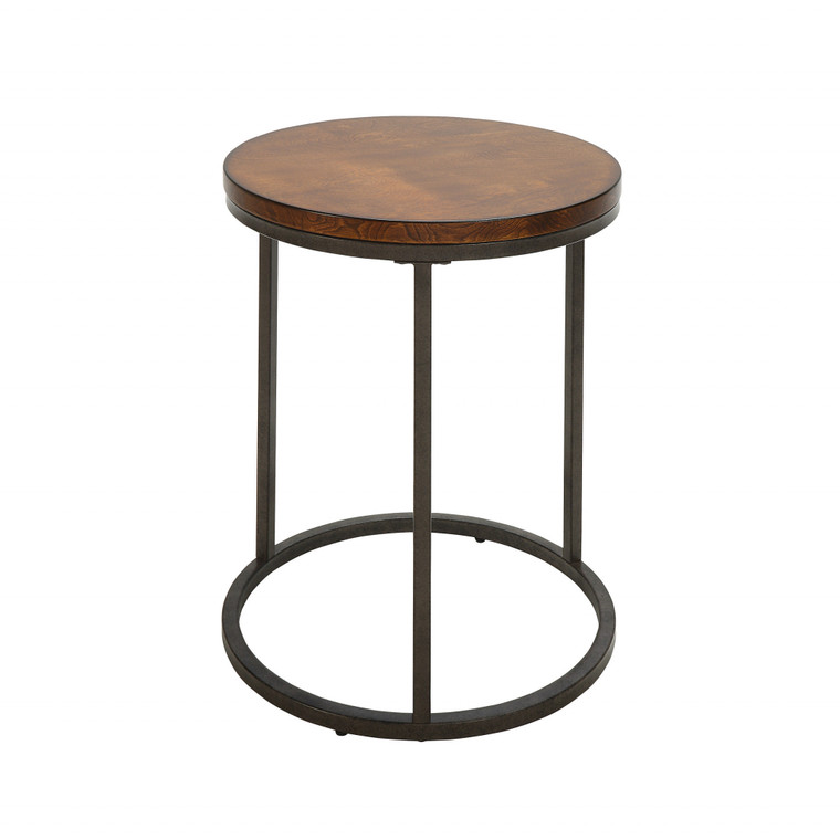 24" Black And Brown Manufactured Wood Rectangular End Table - 606114078647