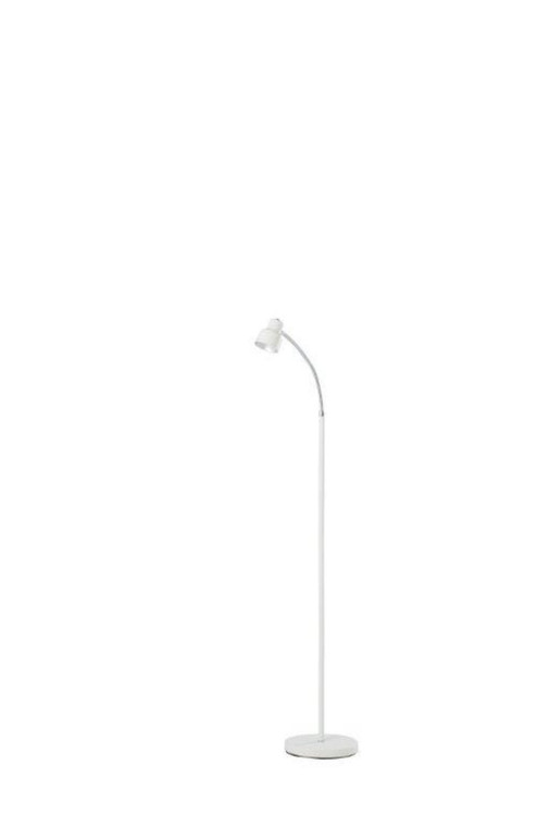 48" White LED Arched Floor Lamp With White Bell Shade - 606114193692