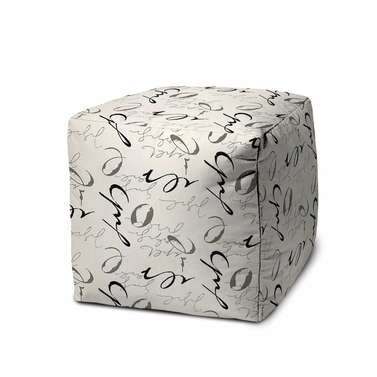 17" Cube Indoor Outdoor Pouf Ottoman - 606114155560