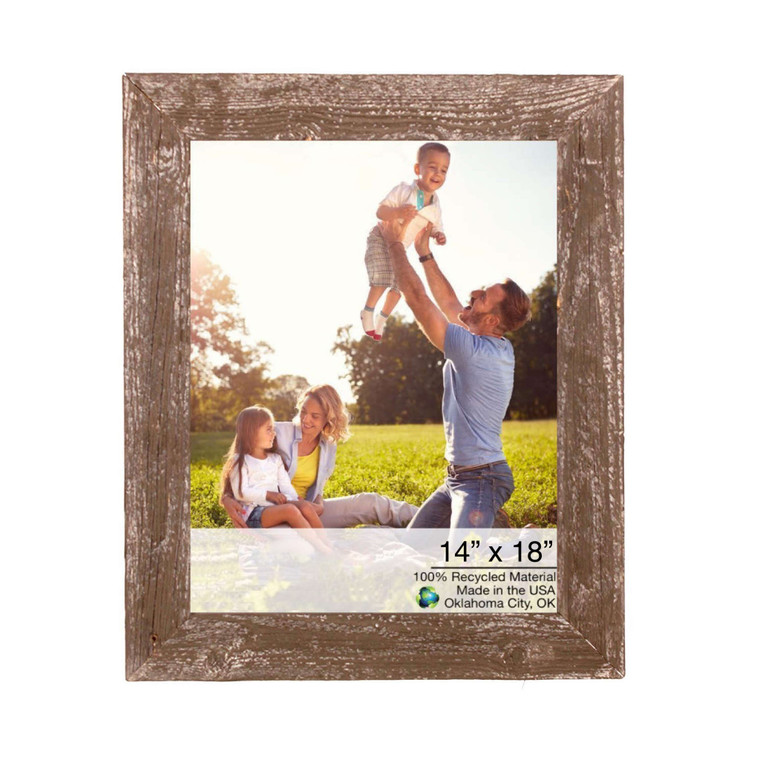 14" x 18" Rustic Farmhouse Espresso Wood Frame - 4512822833491