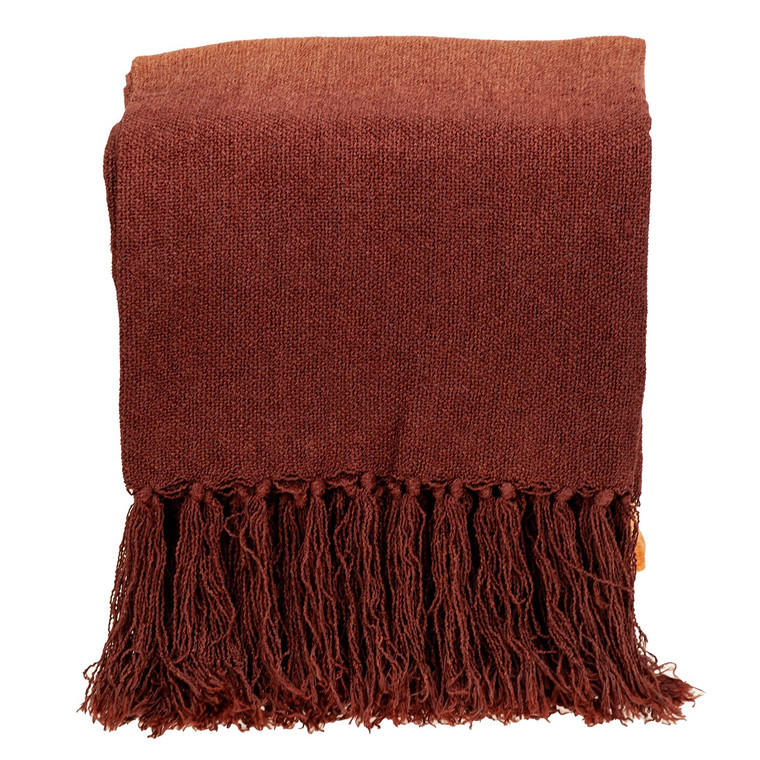 Orange Ombre Handloom Throw Blanket - 4512822740089