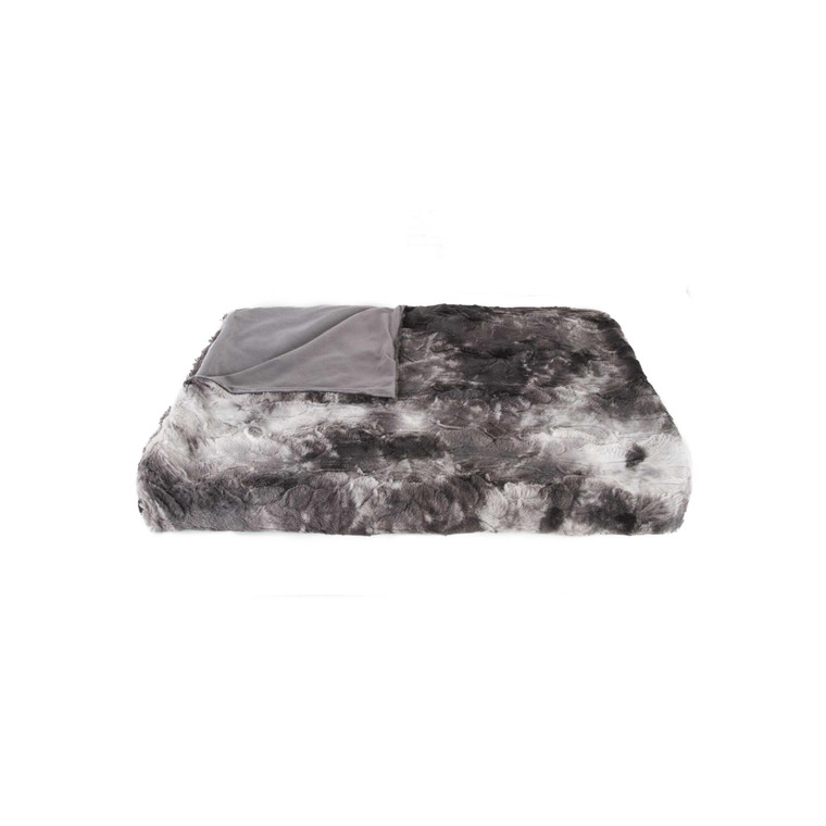50" x 60" Naples Charcoal Grey Fur Throw - 4512839647807