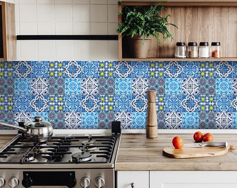 4" X 4" Greta Multi Mosaic Peel And Stick Tiles - 808230086319