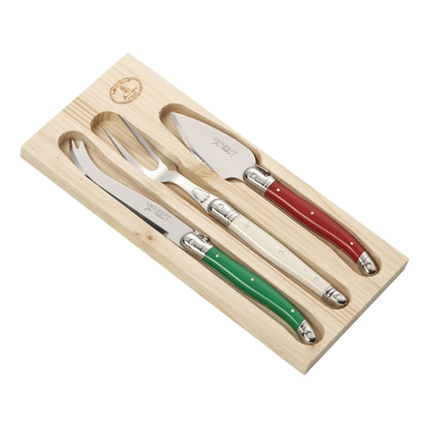 Jean Dubost 3 Pc Italian Flag Parmesan Cheese Set