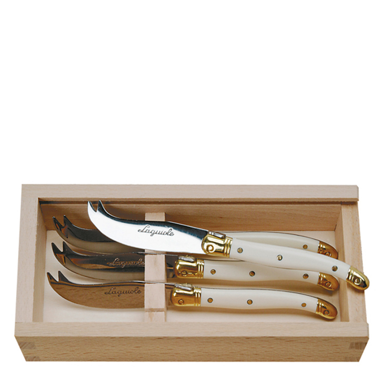 Dubost 4 Cheese Knives Ivory in