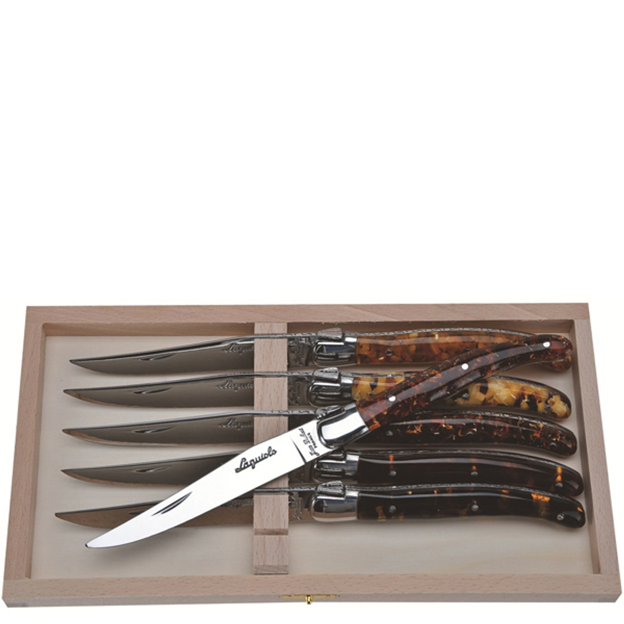 White Lucite Convivio Steak Knife Set, 6 Knives – Collecto