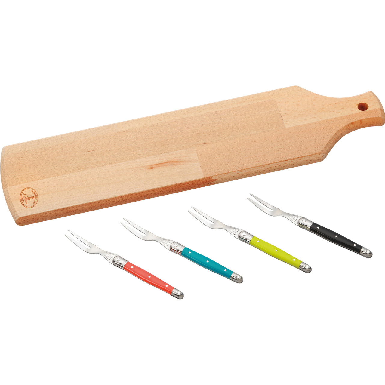 Jean Dubost 6 Steak Knives Multi-Color in Clasp Box