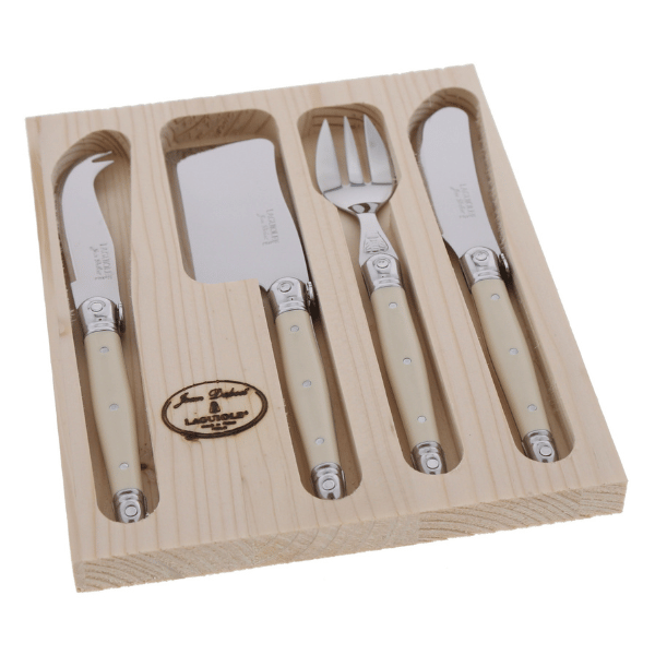 Jean Dubost Mini 4 Piece Cheese Set in Ivory - The French Farm