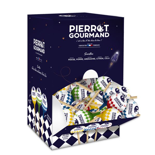 Pierrot Gourmand Lollipop Dispenser Box 63.49oz - 150CT