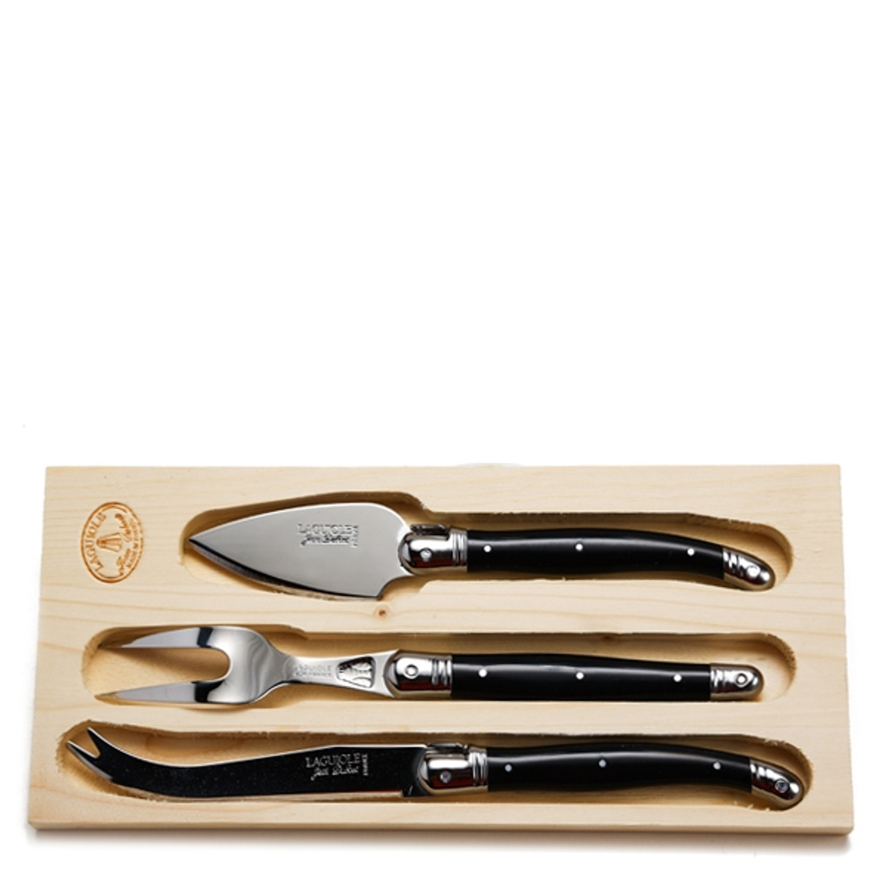 Jean Dubost 3pc Parmesan Cheese Set in Black