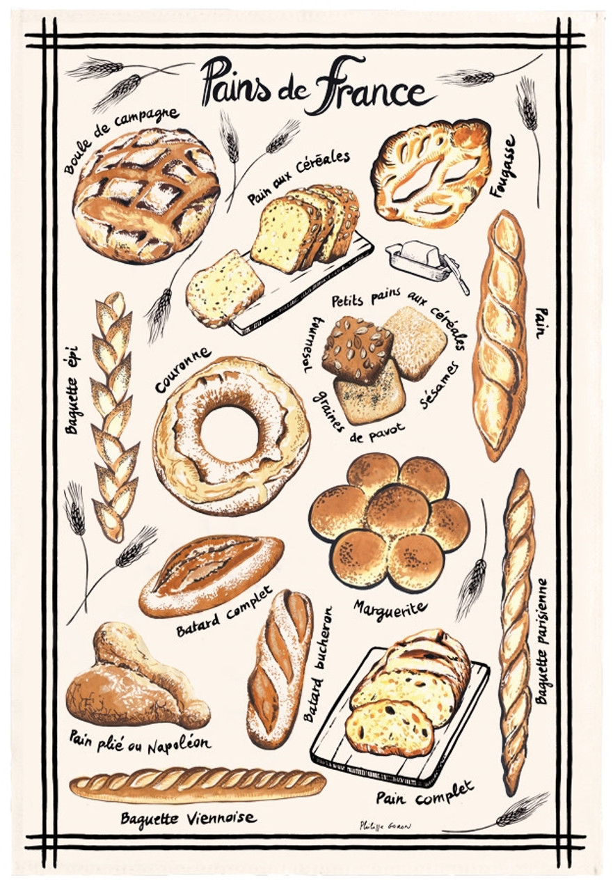 Torchons & Bouchons Pains de France Tea Towel