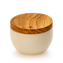 Berard Olive Wood Salt Keeper with Swivel Top