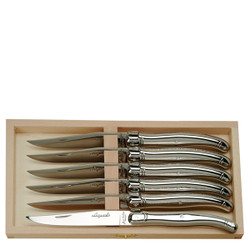 6 Stainless Steel Steak Knives in Box