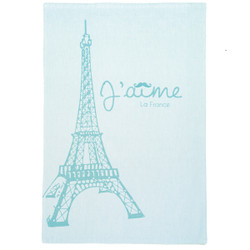 Coucke Blue Eiffel Tower Tea Towel