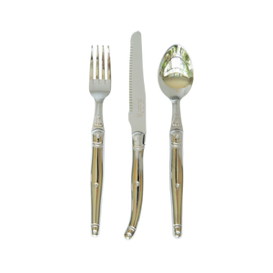 Jean Dubost 18 Pc Everyday Flatware Set with Stainless Steel