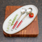 Jean Dubost Salad Servers with Red handles